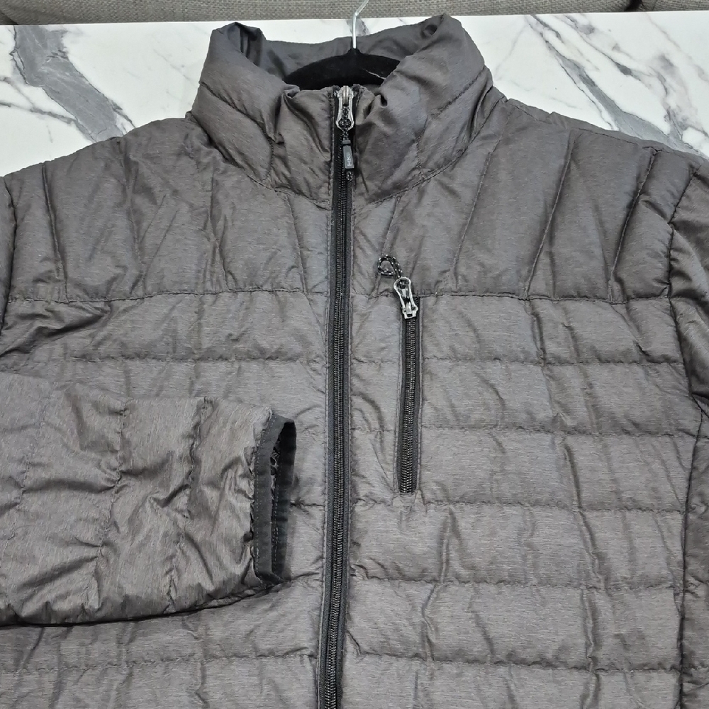 Hawke & Co Packable Lightweight Down Performance Puffer Jacket Mens Medium Gray